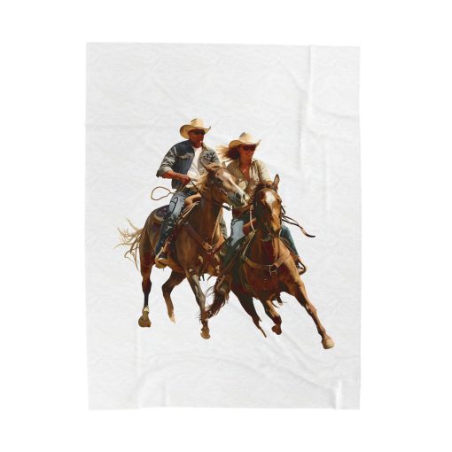 Horse rider Velveteen Plush Blanket