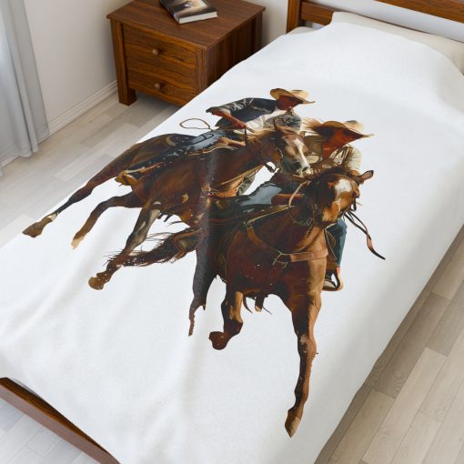 Horse rider Velveteen Plush Blanket