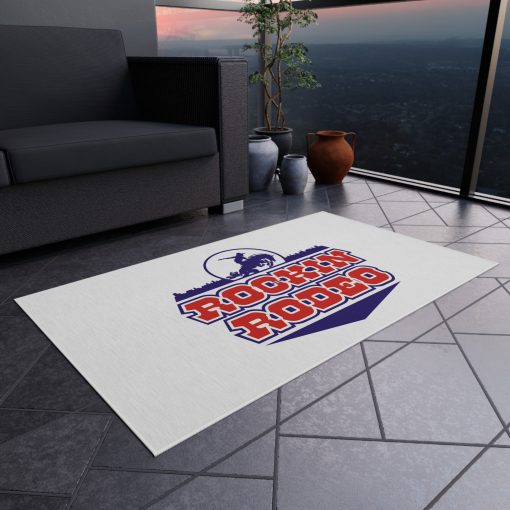 Rockin Rodeo Outdoor Rug, Fun Patio Decor, Camping Mat, Porch Rug, Western Home Accent