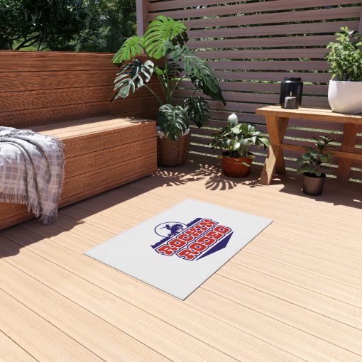 Rockin Rodeo Outdoor Rug, Fun Patio Decor, Camping Mat, Porch Rug, Western Home Accent