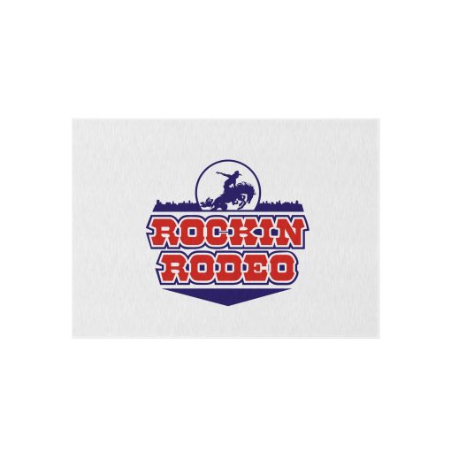Rockin Rodeo Outdoor Rug, Fun Patio Decor, Camping Mat, Porch Rug, Western Home Accent