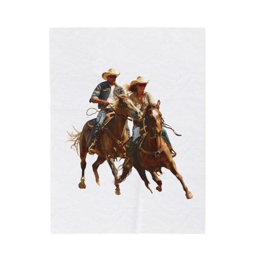 Horse rider Velveteen Plush Blanket