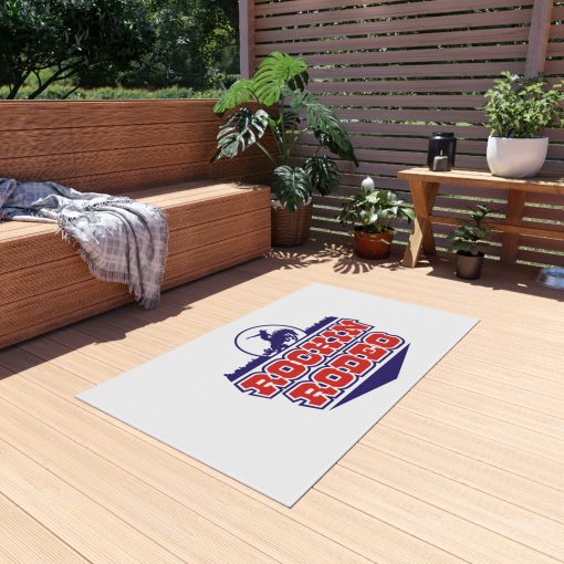 Rockin Rodeo Outdoor Rug, Fun Patio Decor, Camping Mat, Porch Rug, Western Home Accent