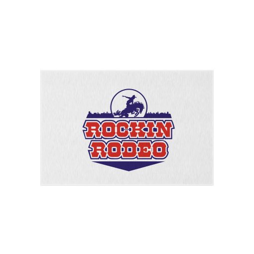Rockin Rodeo Outdoor Rug, Fun Patio Decor, Camping Mat, Porch Rug, Western Home Accent