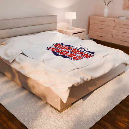 Rockin Rodeo Velveteen Plush Blanket - Cozy Throw for Cowgirls, Western Decor, Gift for Rodeo Lovers, Home & Travel Essential