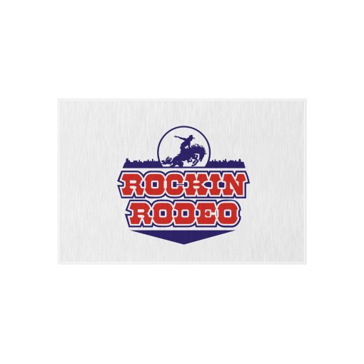 Rockin Rodeo Outdoor Rug, Fun Patio Decor, Camping Mat, Porch Rug, Western Home Accent