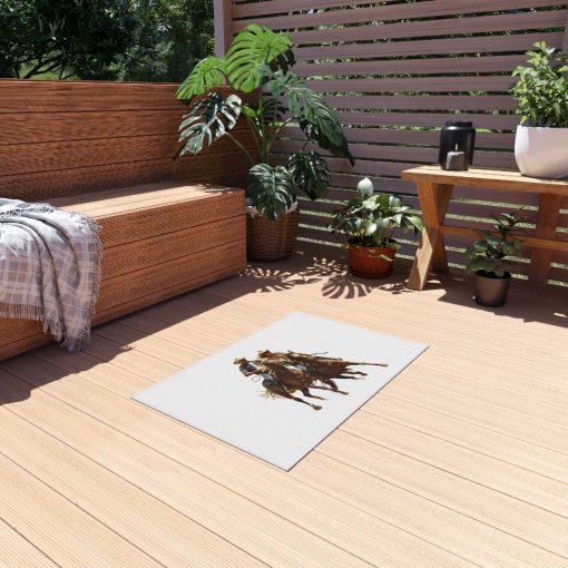 Horse rider Outdoor Rug for Camping, Picnics