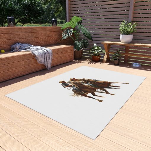 Horse rider Outdoor Rug for Camping, Picnics