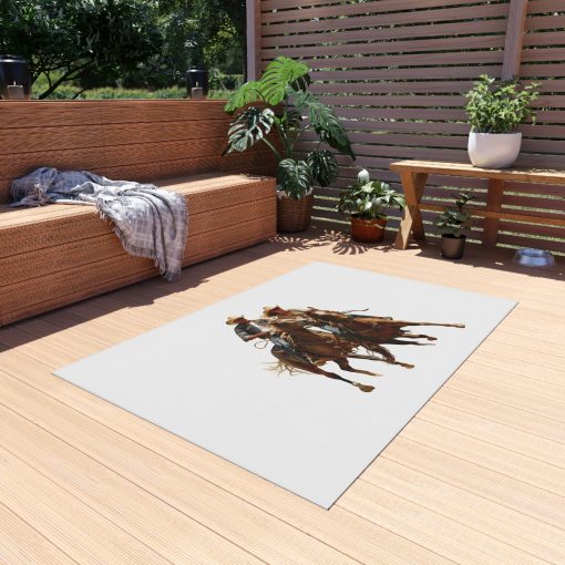 Horse rider Outdoor Rug for Camping, Picnics