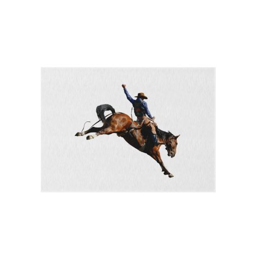 Cowboy horseback riding throw Outdoor Rug for Camping, Picnics