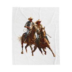 Horse rider Velveteen Plush Blanket