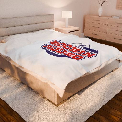 Rockin Rodeo Velveteen Plush Blanket - Cozy Throw for Cowgirls, Western Decor, Gift for Rodeo Lovers, Home & Travel Essential
