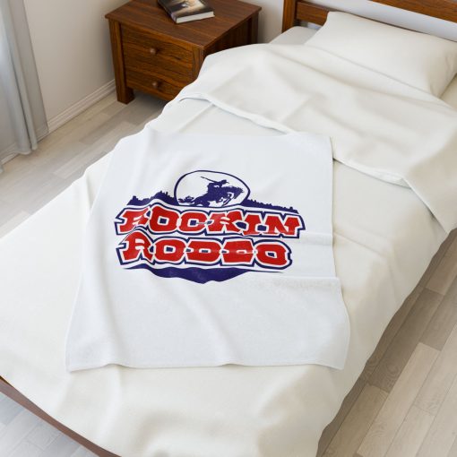 Rockin Rodeo Velveteen Plush Blanket - Cozy Throw for Cowgirls, Western Decor, Gift for Rodeo Lovers, Home & Travel Essential