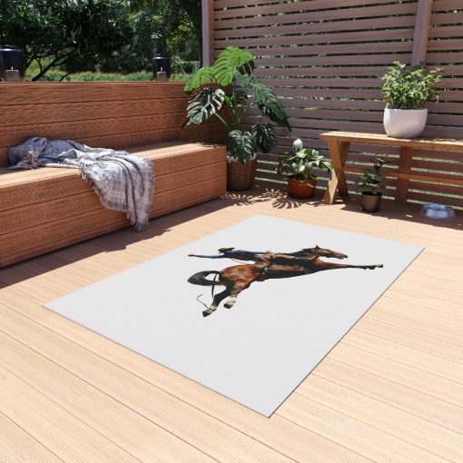 Cowboy horseback riding throw Outdoor Rug for Camping, Picnics