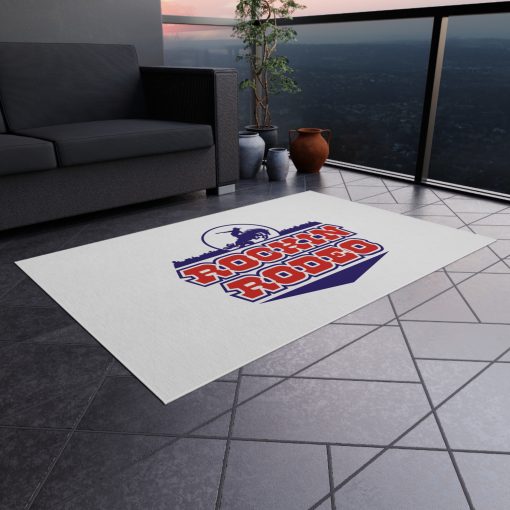 Rockin Rodeo Outdoor Rug, Fun Patio Decor, Camping Mat, Porch Rug, Western Home Accent