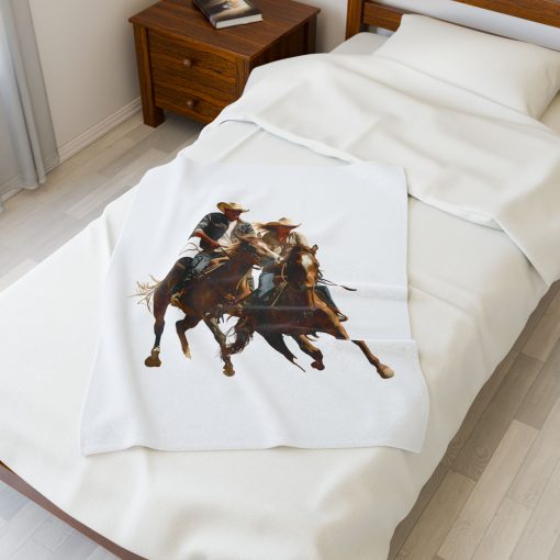 Horse rider Velveteen Plush Blanket