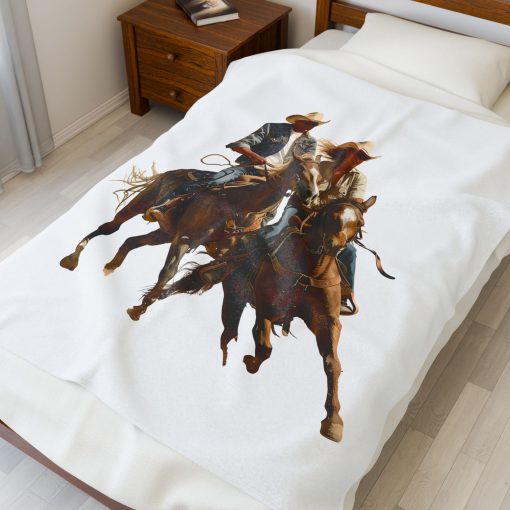 Horse rider Velveteen Plush Blanket